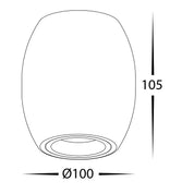 Havit Lighting Nella Black 7w Surface Mounted LED Downlight