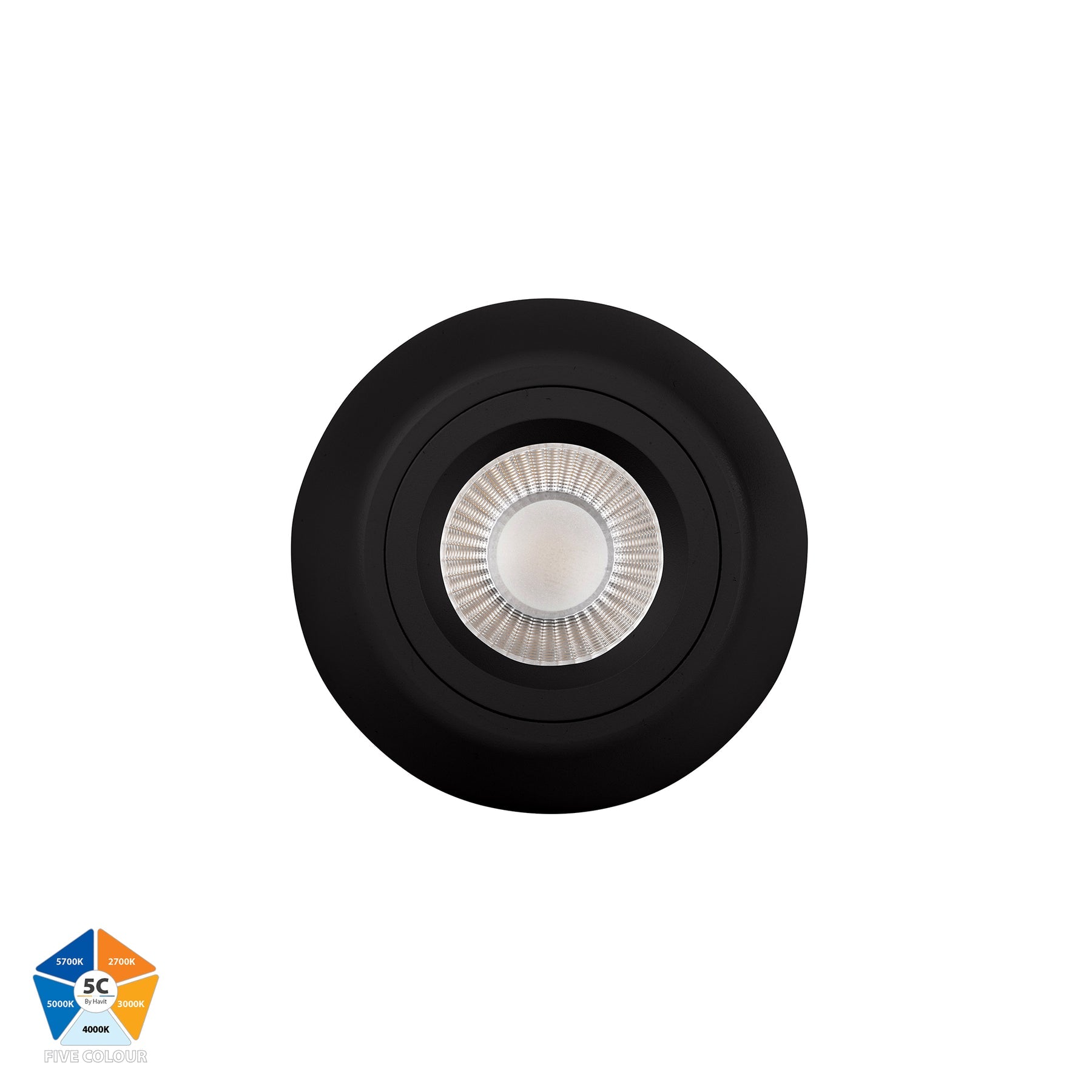 Havit Lighting Nella Black 7w Surface Mounted LED Downlight