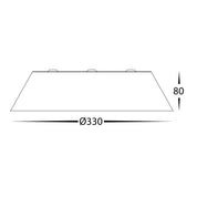 Havit Lighting Noyer Walnut Timber 330mm Ceiling Mounted LED Oyster