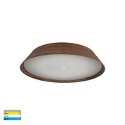 Havit Lighting Noyer Walnut Timber 420mm Ceiling Mounted LED Oyster