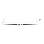 Havit Lighting Noyer Walnut Timber 610mm Ceiling Mounted LED Oyster