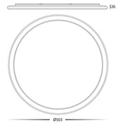 Havit Lighting Slim White 40w LED Ceiling Mounted Oyster Light