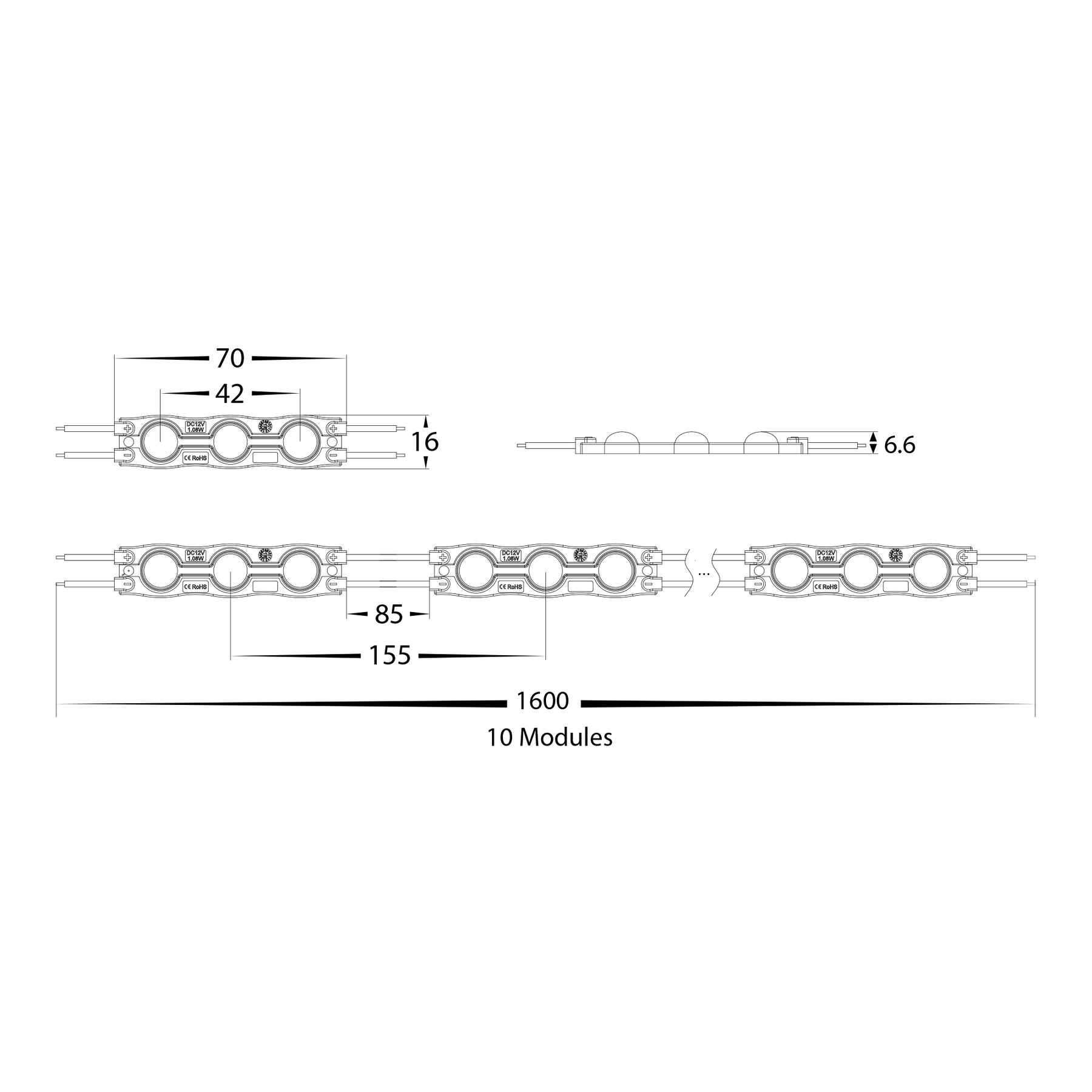 Havit Lighting 0.72w IP65 12v DC Signage Modules 5500K