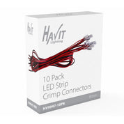 Havit Lighting 10 Pack of LED Strip Connectors with 1m Cable to suit IP20 8mm PCB LED Strip