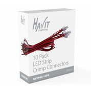 Havit Lighting 10 Pack of LED Strip Connectors with 1m Cable to suit IP20 10mm PCB LED Strip
