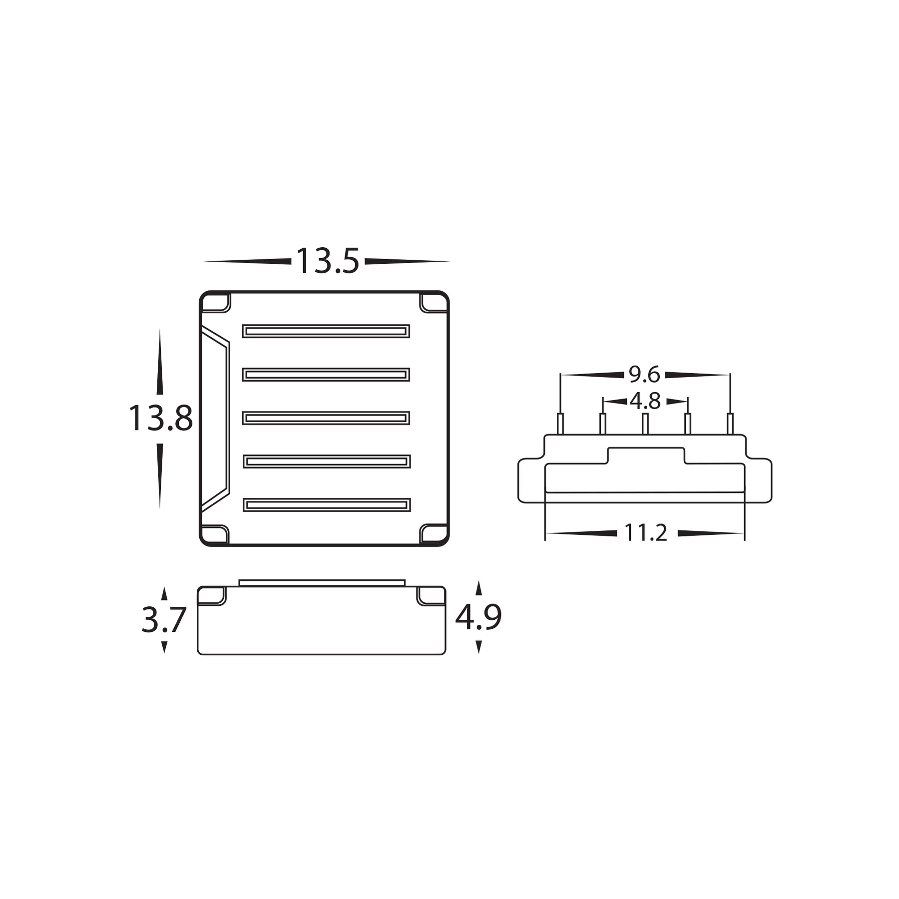 Havit Lighting LED Strip Connector to suit IP20 12mm PCB RGBC or RGBW LED Strip