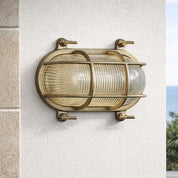 Helford Outdoor Wall Light in Brass or Nickel