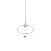 Horizon Small Pendant Light Marshmallow & Matt Silver
