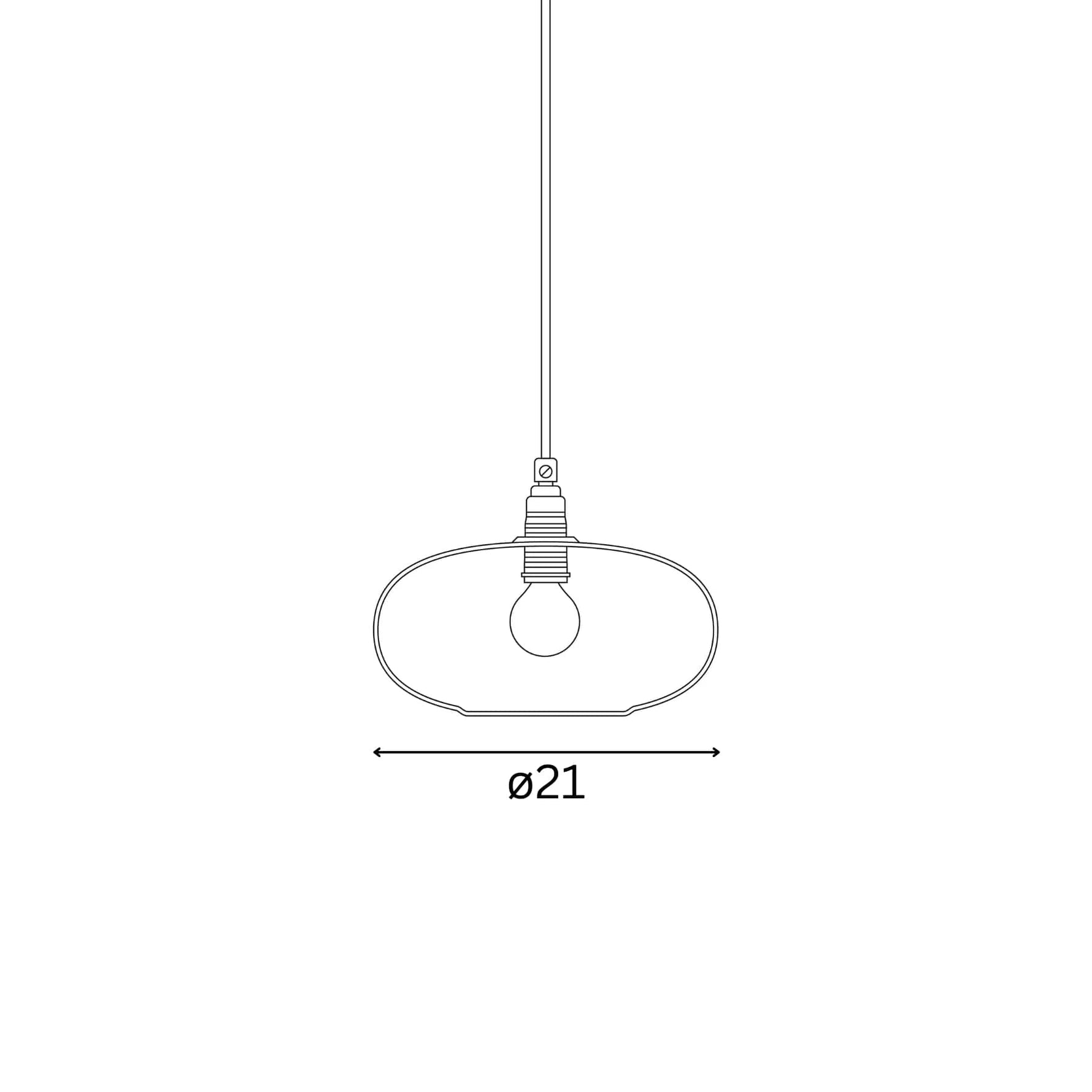 Horizon Small Pendant Light Marshmallow & Matt Silver