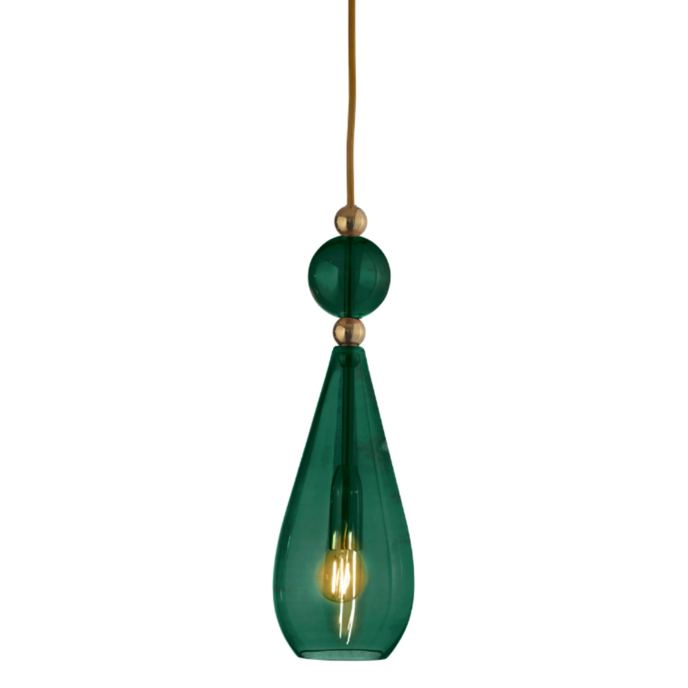 Smykke Pendant Light W125mm Glass Shiny Gold