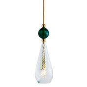 Smykke Pendant Light W125mm Swirl Clear Glass