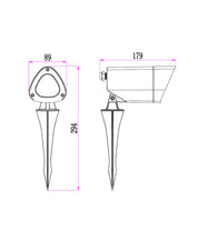 KAM: Exterior Dark Grey Garden Spike Light IP65