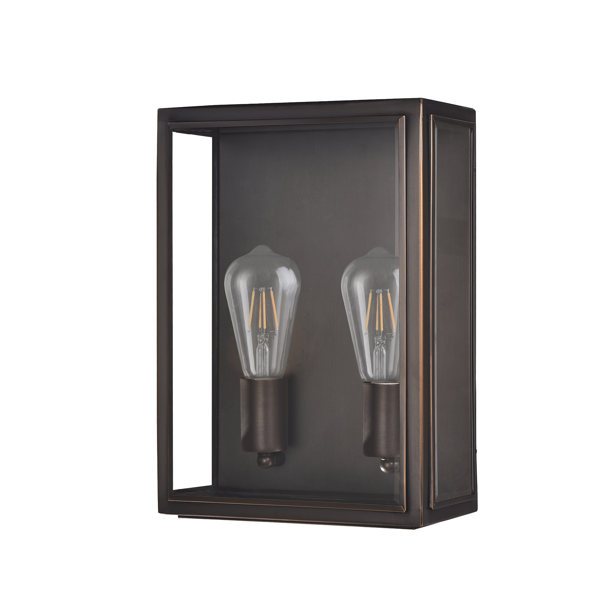 Kent Outdoor Wall Light 1 or 2 Light in Black or Bronze