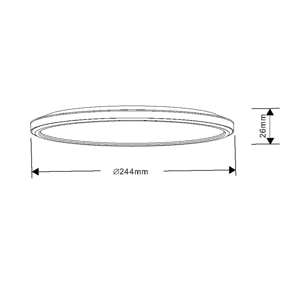 Kingston LED Oyster Light 13W White Polycarbonate 3CCT
