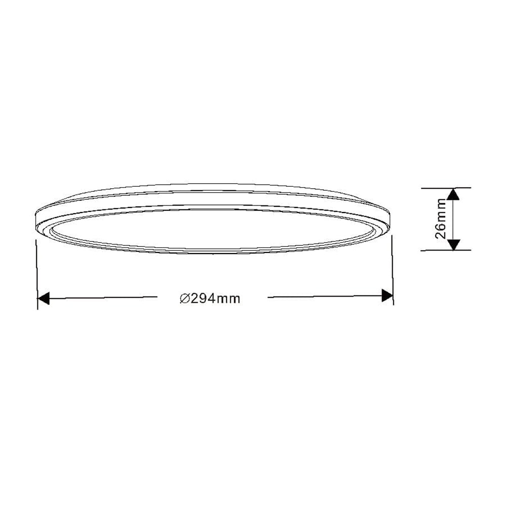 Kingston LED Oyster Light 24W White Polycarbonate 3CCT