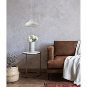 KUPOL: Interior LED Tri-CCT Dome with Brass Highlight Pendant Lights