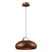 KUPOL: Interior LED Tri-CCT Dome with Brass Highlight Pendant Lights