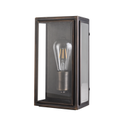 Kent Outdoor Wall Light 1 or 2 Light in Black or Bronze