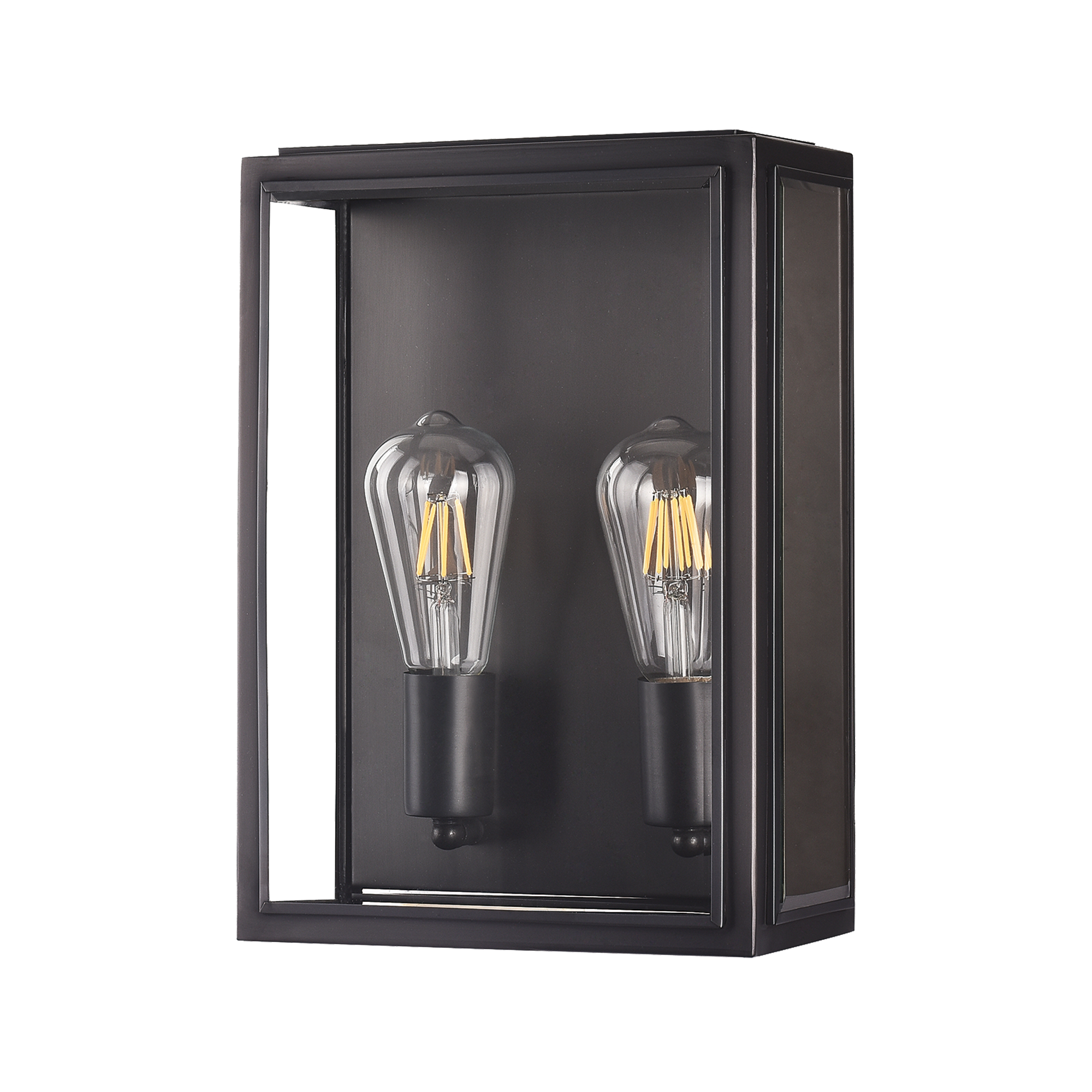 Kent Outdoor Wall Light 1 or 2 Light in Black or Bronze