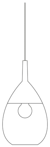 Lute Small Pendant Light Clear & Shiny Gold