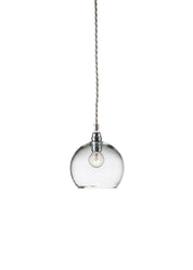 Rowan Small Pendant Light Clear & Matt Silver