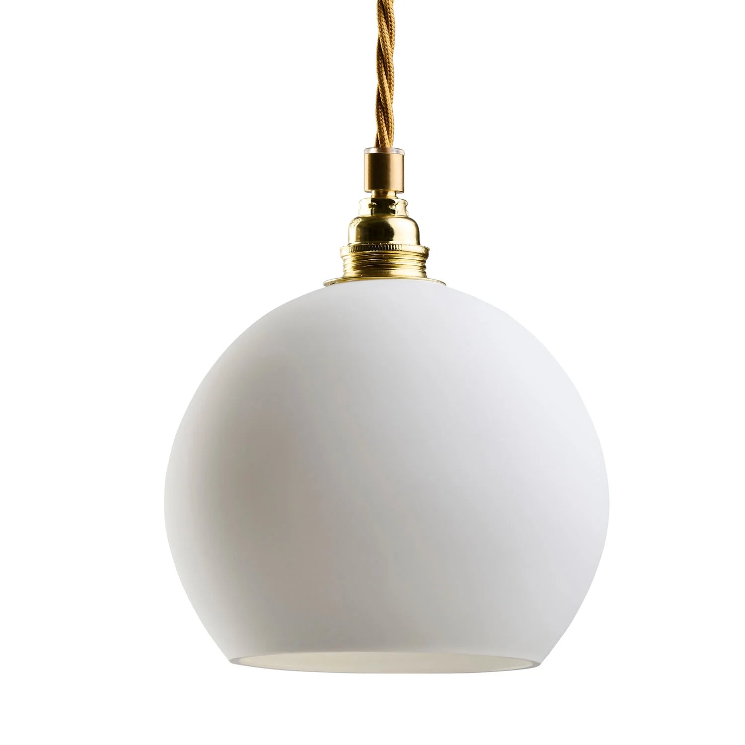 Rowan Small Pendant Light Marshmallow & Matt Gold