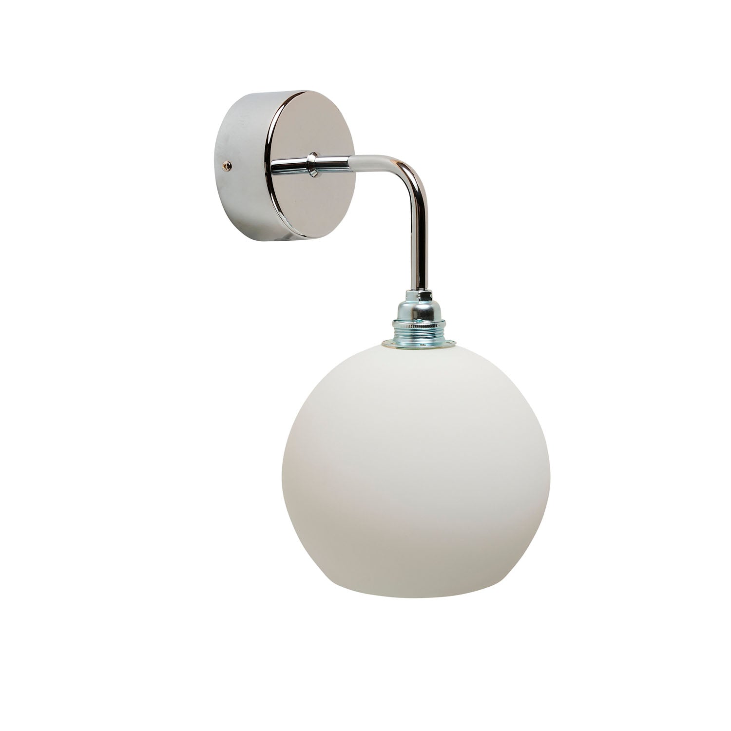 Rowan Small Wall Light Marshmallow & Shiny Silver