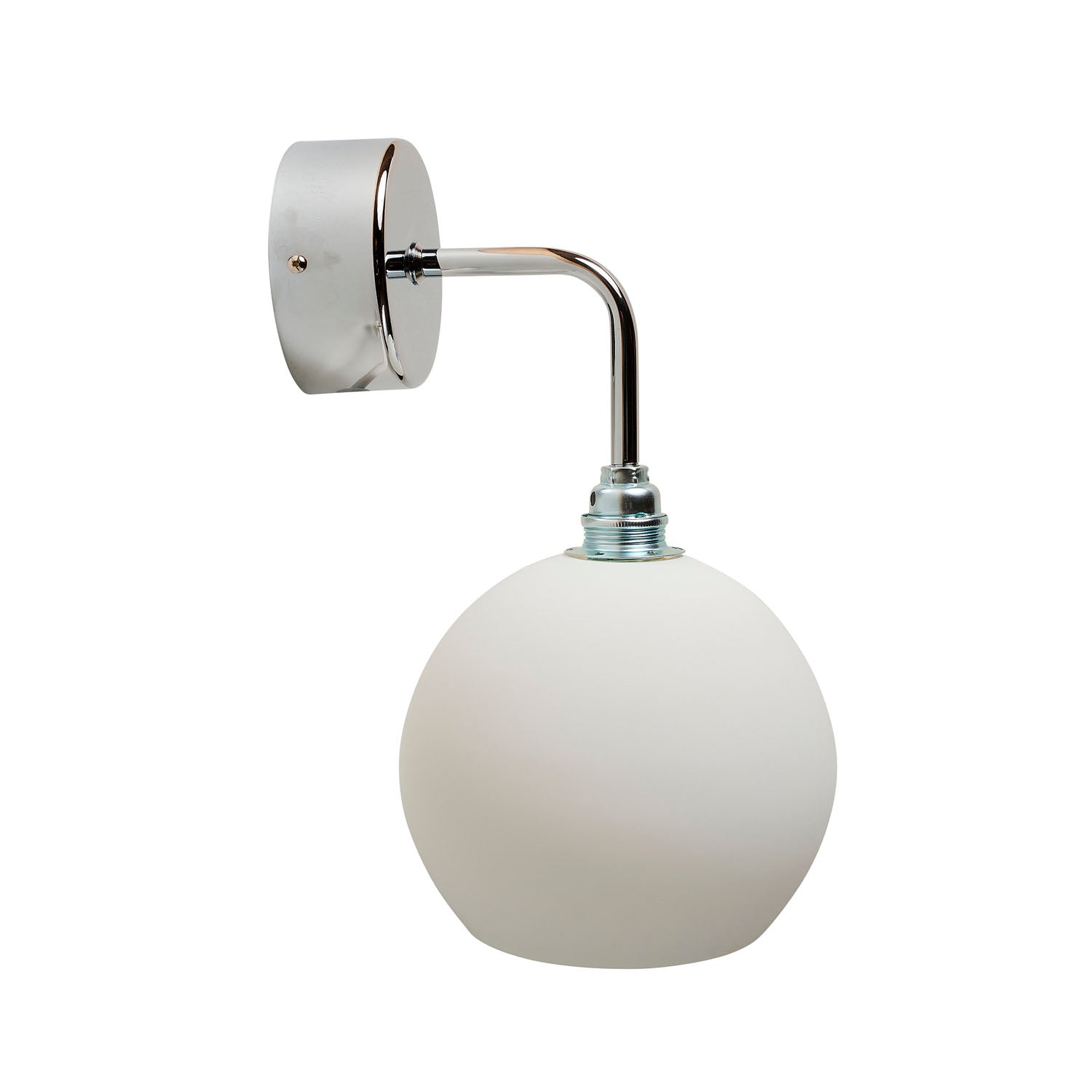 Rowan Small Wall Light Marshmallow & Shiny Silver