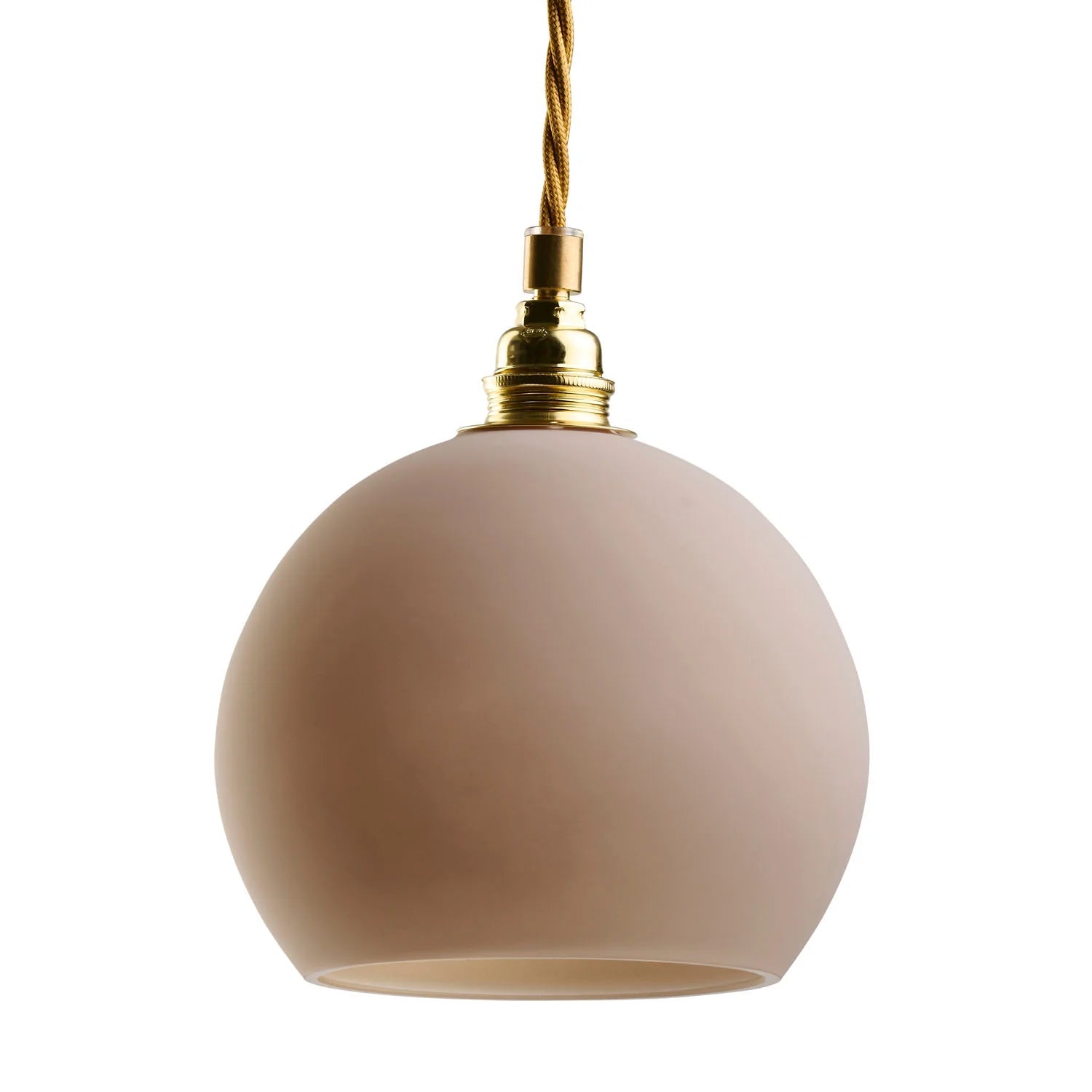 Rowan Small Pendant Light Latte & Matt Gold