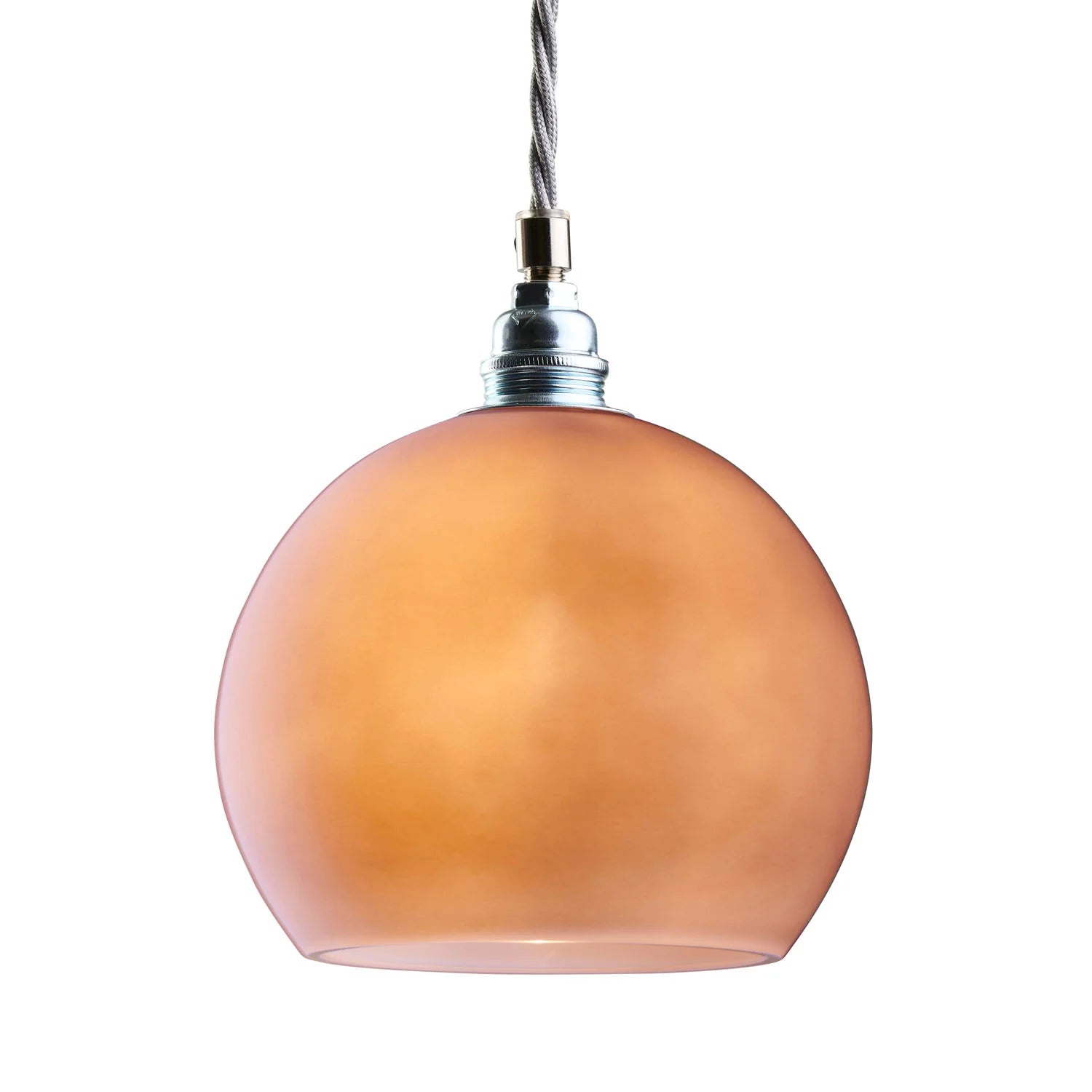 Rowan Small Pendant Light Latte & Matt Silver