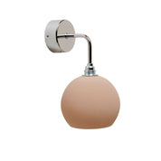 Rowan Small Wall Light Latte & Shiny Silver