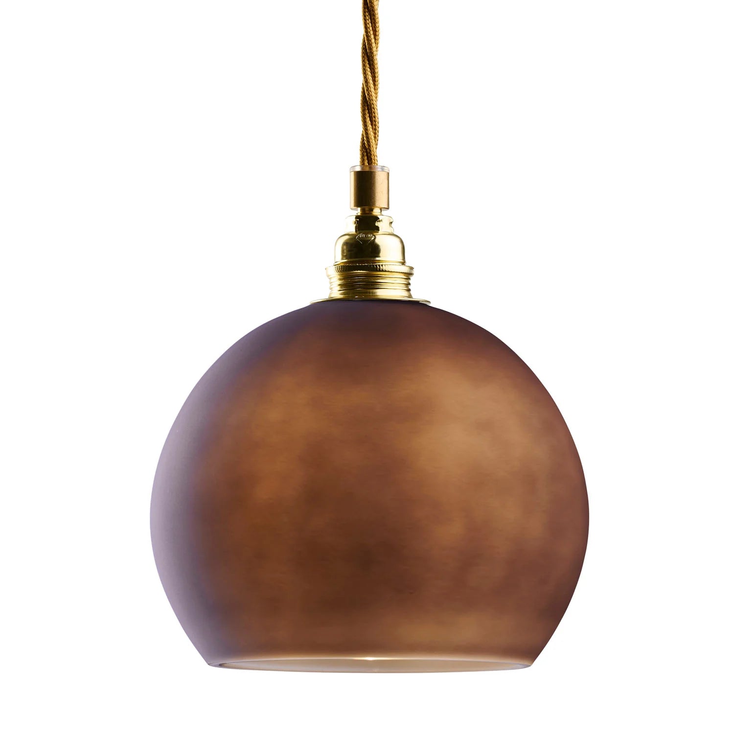 Rowan Small Pendant Light Earl Grey & Matt Gold