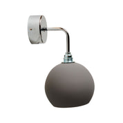 Rowan Small Wall Light Earl Grey & Shiny Silver