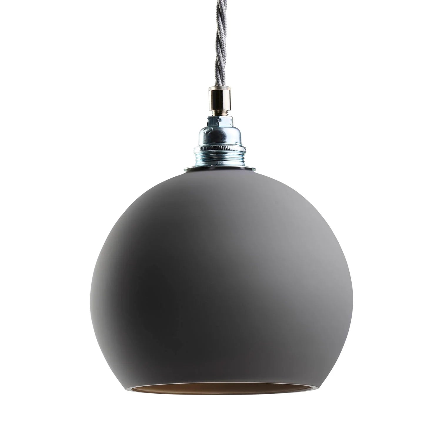 Rowan Small Pendant Light Earl Grey & Matt Silver