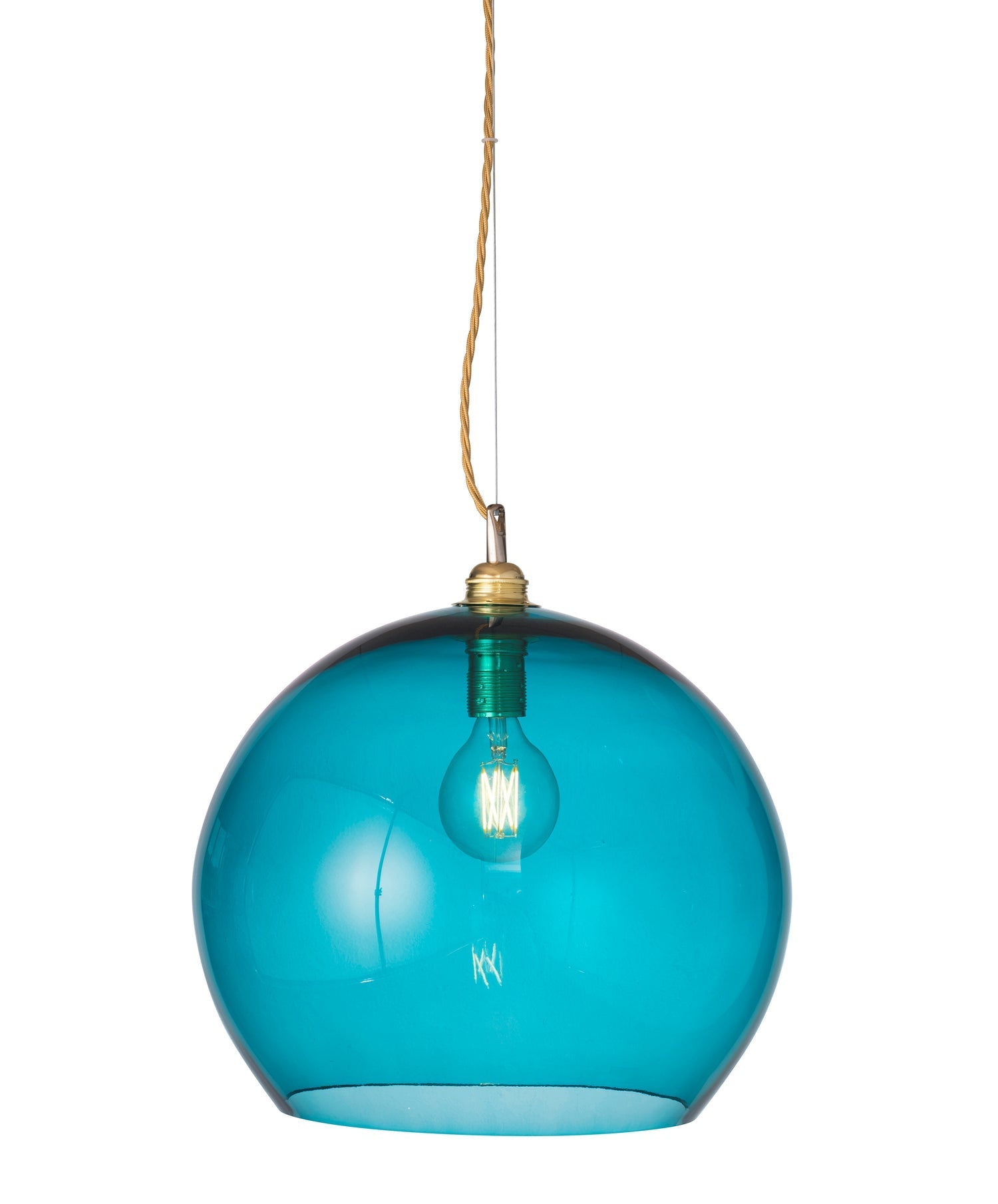 Rowan Large Pendant Light Angry Sea & Matt Gold