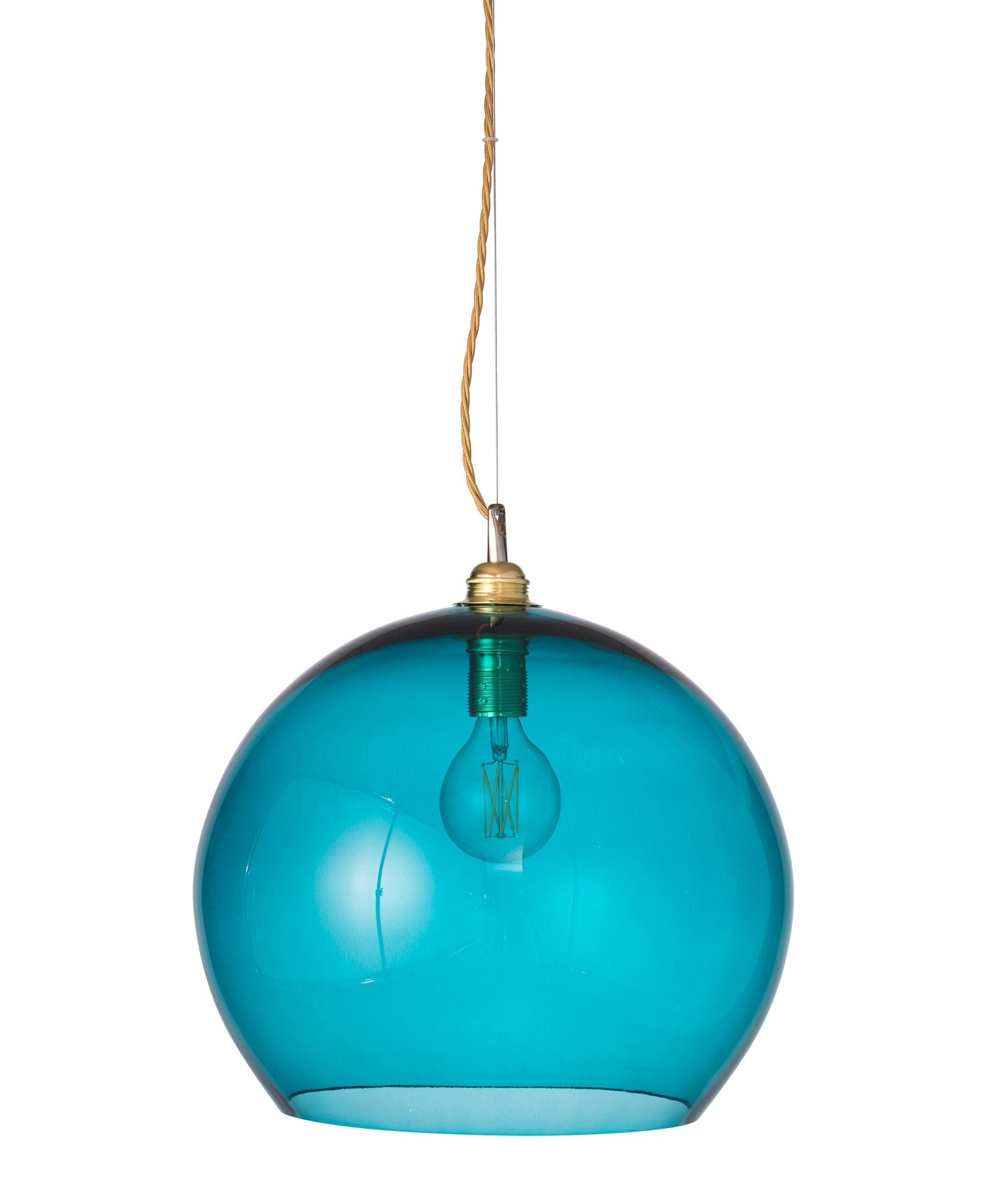 Rowan Large Pendant Light Angry Sea & Matt Gold