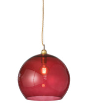 Rowan Large Pendant Light Ruby & Matt Gold