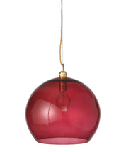 Rowan Large Pendant Light Ruby & Matt Gold