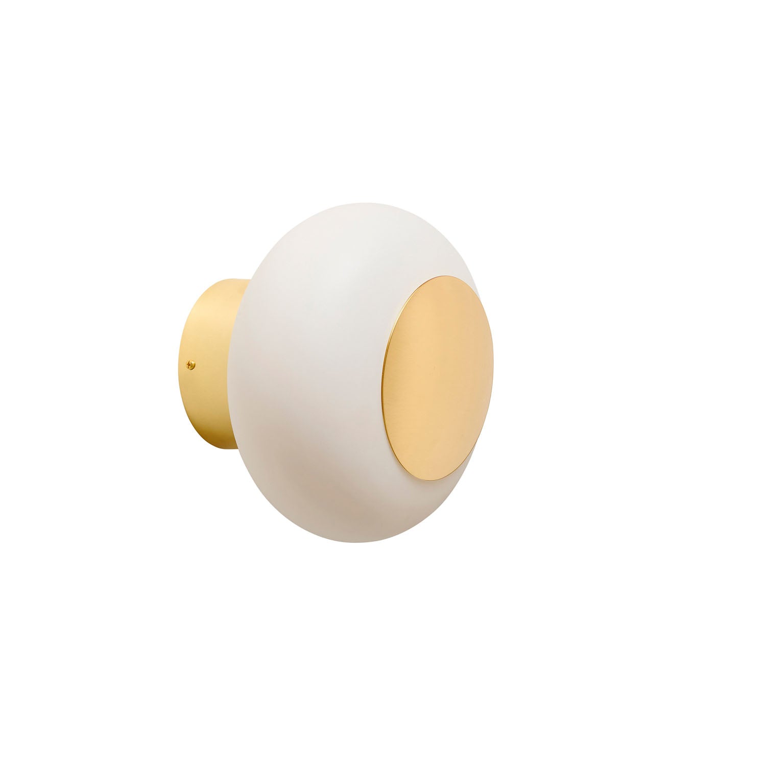 Horizon Small Bathroom Vanity Light Marshmallow & Shiny Gold