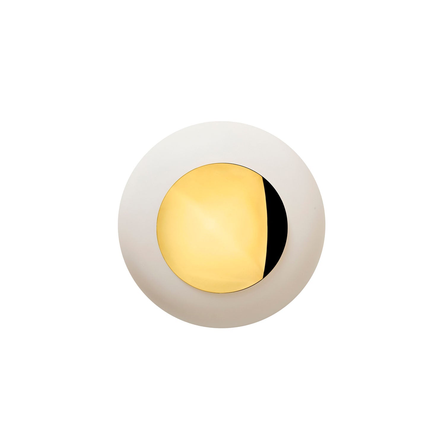 Horizon Small Bathroom Vanity Light Marshmallow & Shiny Gold