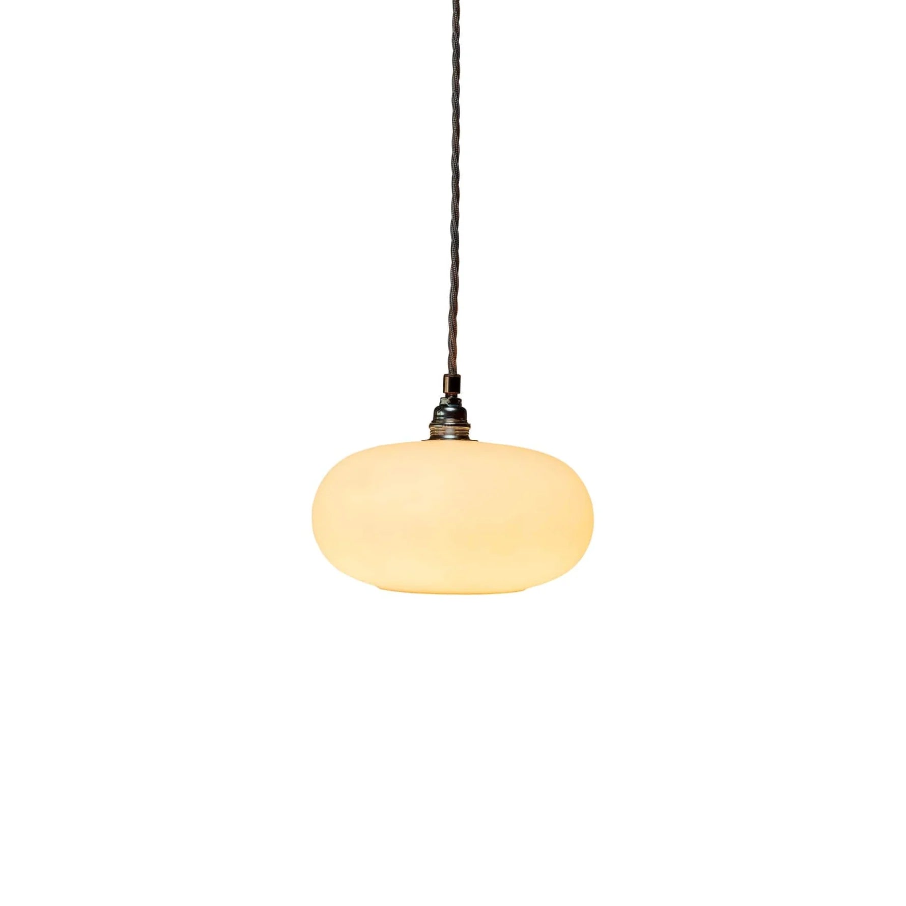 Horizon Small Pendant Light Marshmallow & Matt Silver