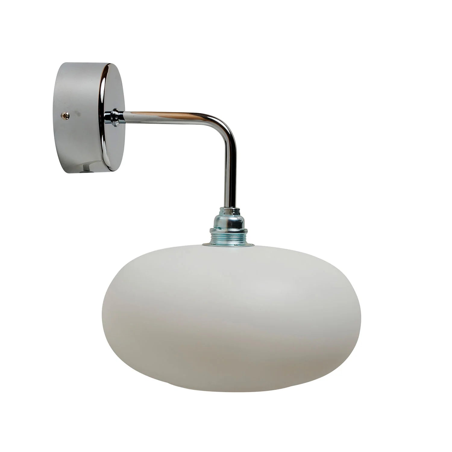 Horizon Small Wall Light Marshmallow & Shiny Silver