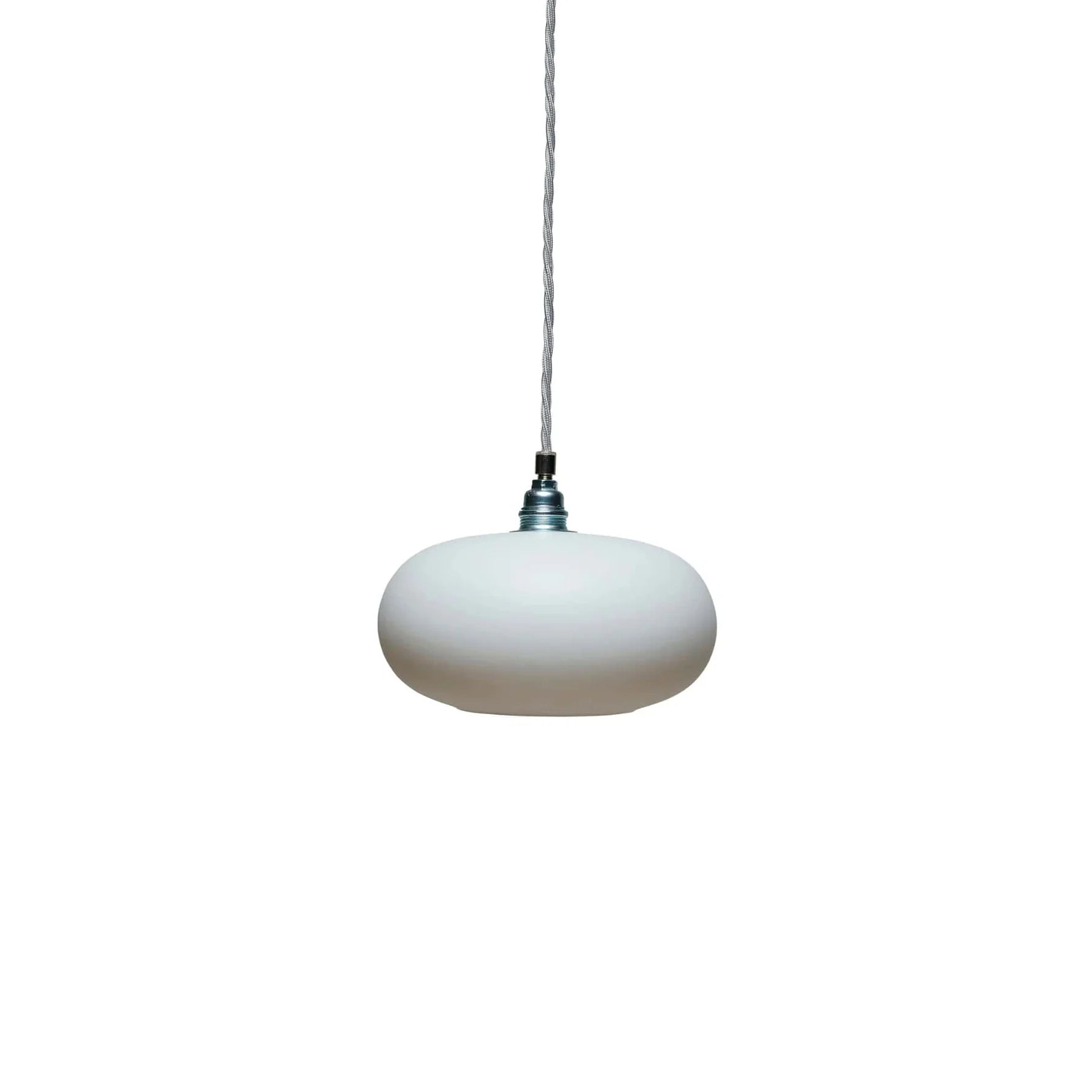 Horizon Small Pendant Light Marshmallow & Matt Silver
