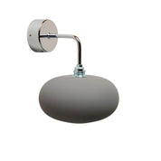 Horizon Small Wall Light Earl Grey & Shiny Silver
