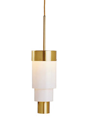 A-spire Pendant Light Opal White & Brushed Brass