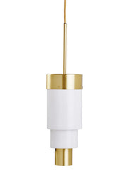 A-spire Pendant Light Opal White & Brushed Brass