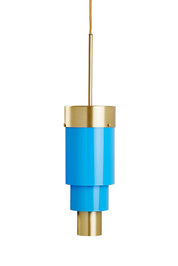 A-spire Pendant Light Opal Blue & Brushed Brass
