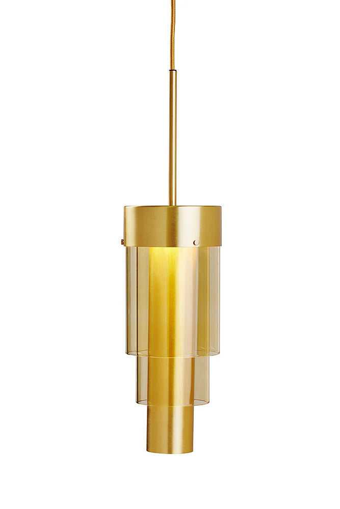 A-spire Pendant Light Golden Smoke & Brushed Brass
