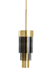 A-spire Pendant Light Smokey Grey & Brushed Brass