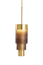 A-spire Pendant Light Sanded Smokey Grey & Brushed Brass